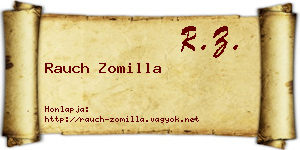 Rauch Zomilla névjegykártya